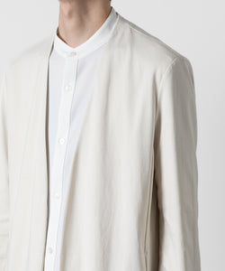 ATTACHMENT アタッチメントのCOTTON DOUBLE FACE COLLARLESS CARDIGAN - OFF WHITE 公式通販サイトsession福岡セレクトショップ