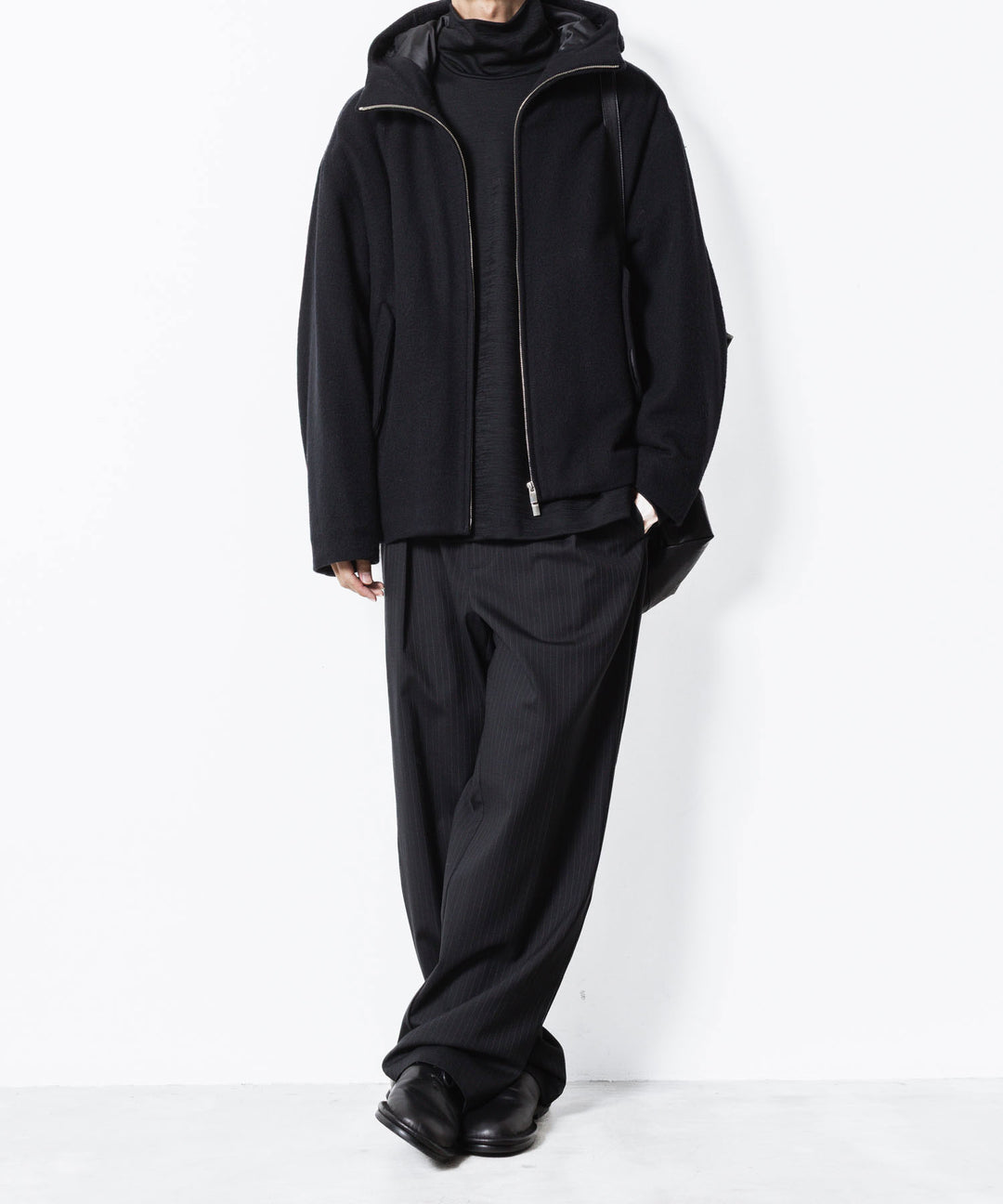 ATTACHMENT アタッチメントのWOOL SHAGGY PADDING HOODED JACKET - BLACKの公式通販サイトsession福岡セレクトショップ