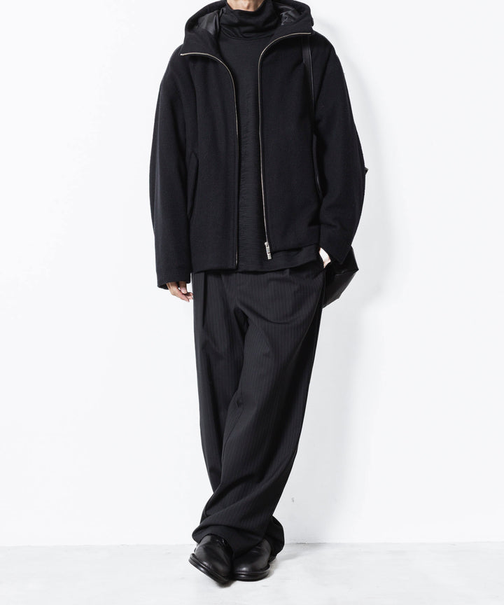 ATTACHMENT アタッチメントのWOOL SHAGGY PADDING HOODED JACKET - BLACKの公式通販サイトsession福岡セレクトショップ