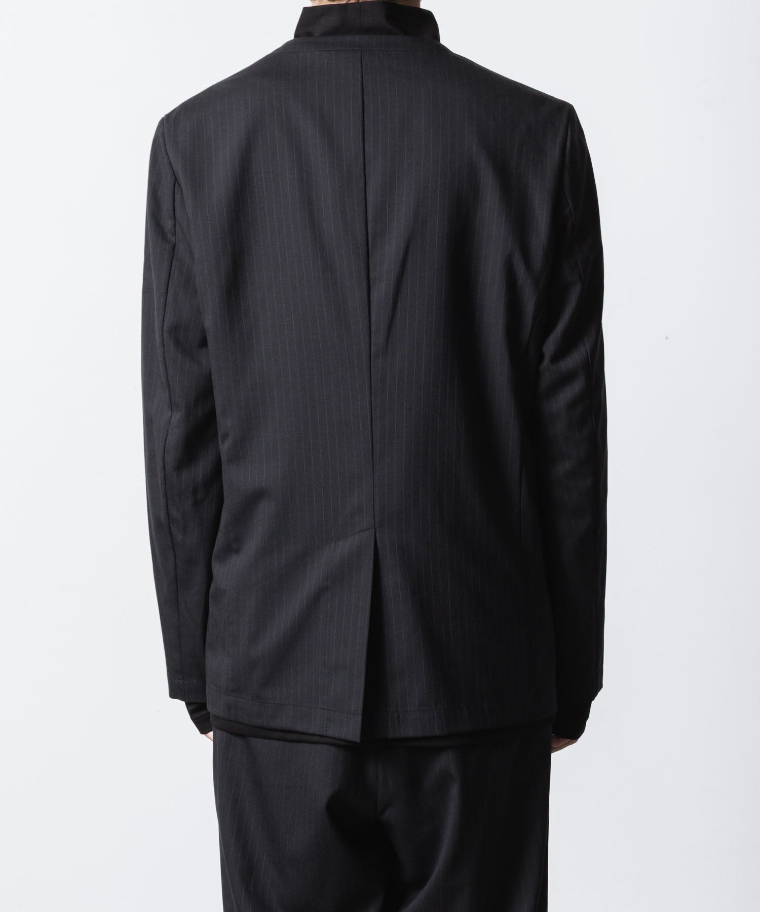 ATTACHMENT アタッチメントのT/W/SI STRETCH GABARDINE COLLARLESS JKT - S.BLACKの公式通販サイトsession福岡セレクトショップ