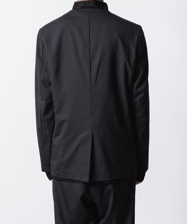 ATTACHMENT アタッチメントのT/W/SI STRETCH GABARDINE COLLARLESS JKT - S.BLACKの公式通販サイトsession福岡セレクトショップ