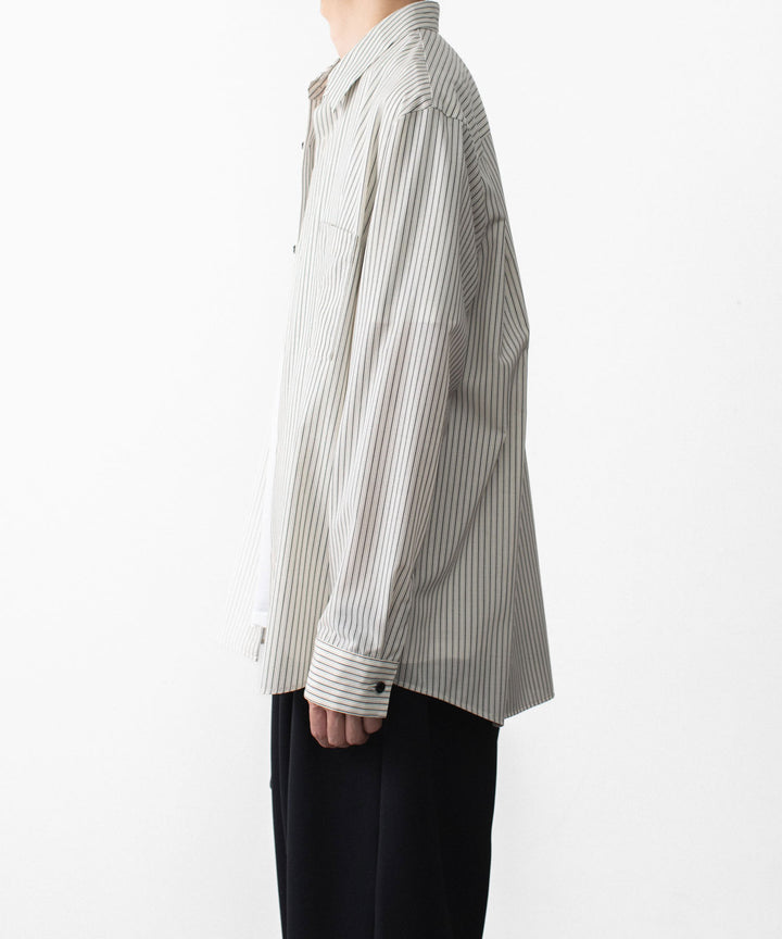 ATTACHMENT アタッチメントのWO/PE STRIPE L/S SHIRT - S.GRAYの公式通販サイトsession福岡セレクトショップ