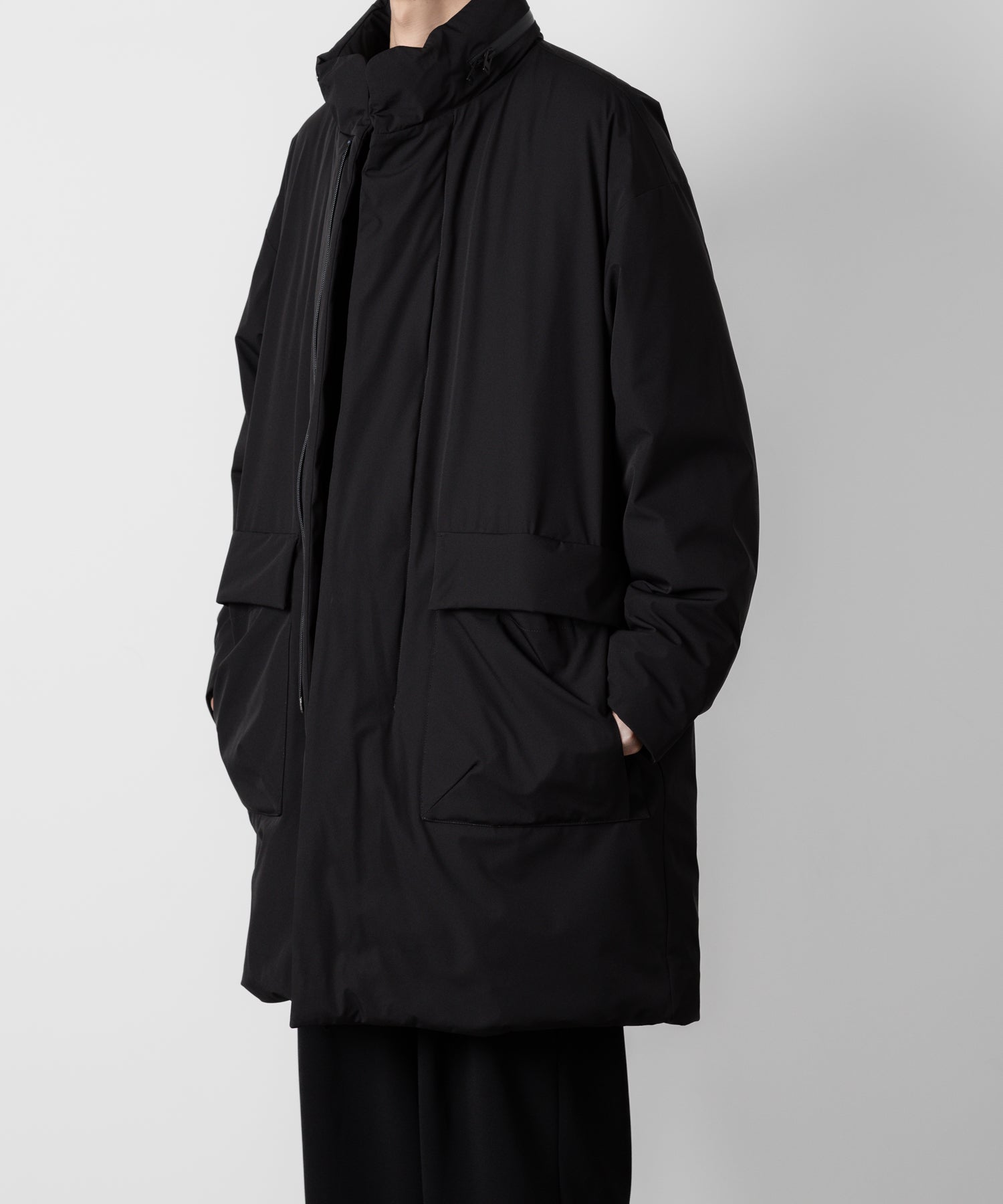 ATTACHMENT アタッチメントの3LAYER LIGHT TAFFETA UTILITY DOWN COAT - BLACK 公式通販サイトsession福岡セレクトショップ