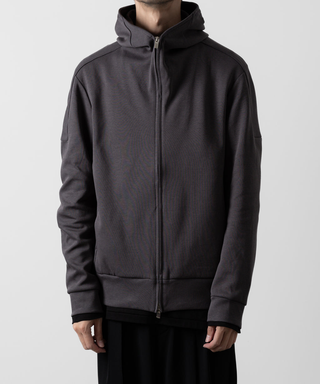 ATTACHMENT アタッチメントの限定CO/PE DOUBLE KNIT ZIP UP HOODIE - D.GRAYの公式通販サイトsession福岡セレクトショップ