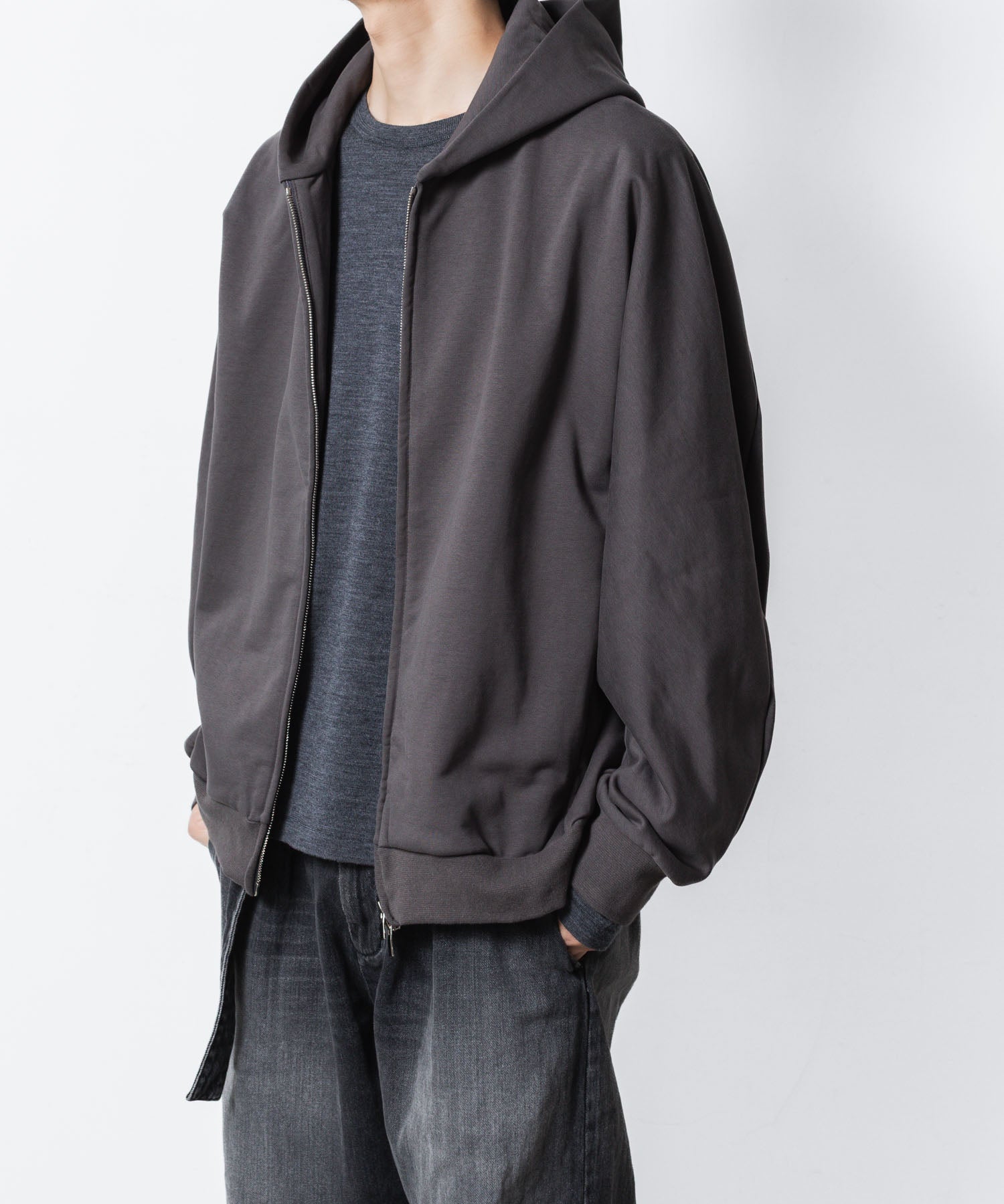 ATTACHMENT アタッチメントのCO STRECH TERRY ZIP UP HOODIE - D.GRAYの公式通販サイトsession福岡セレクトショップ