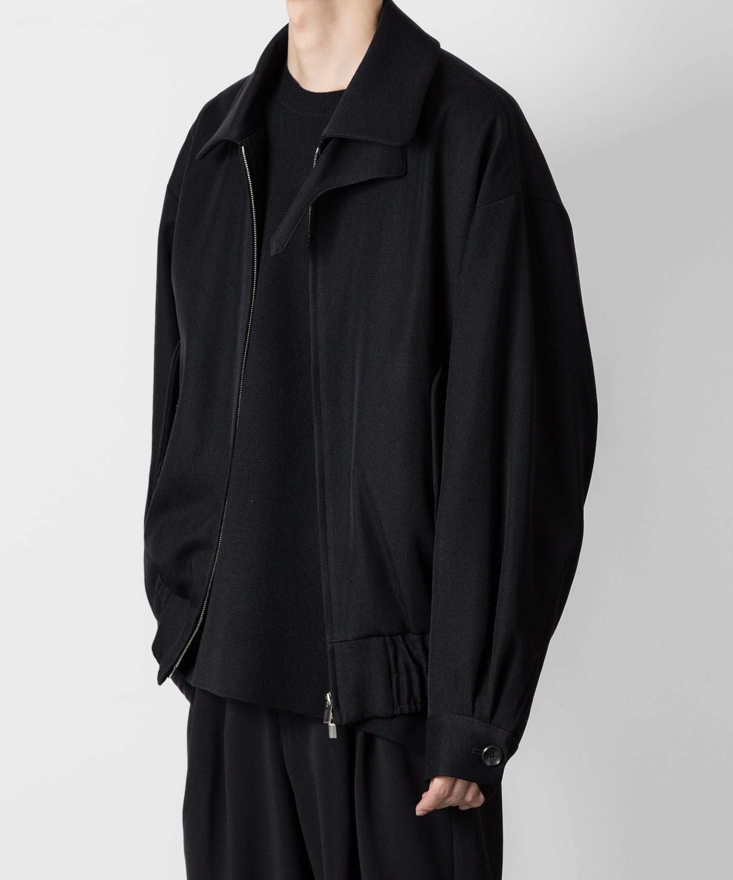 ATTACHMENT アタッチメントの2/48 WO KERSEY ZIP UP BOMBER JACKET - BLACK 公式通販サイトsession福岡セレクトショップ