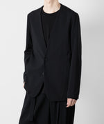 画像をギャラリービューアに読み込む, ATTACHMENT アタッチメントのNY/CO STRETCH JERSEY COLLARLESS JACKET - BLACK 公式通販サイトsession福岡セレクトショップ
