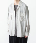画像をギャラリービューアに読み込む, ATTACHMENT アタッチメントのLY/SI LAWN PATCH POCKET OPEN COLLAR L/S SHIRT - L.KH GRAYの公式通販サイトsession福岡セレクトショップ

