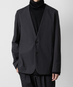 画像をギャラリービューアに読み込む, ATTACHMENT アタッチメントのNY/CO STRETCH JERSEY COLLARLESS JACKET - D.GRAY 公式通販サイトsession福岡セレクトショップ
