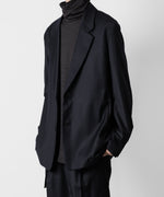 画像をギャラリービューアに読み込む, ATTACHMENT アタッチメントのWASHABLE WO/PE STRETCH SAXONY OVERSIZED LIGHT JACKET - NAVY 公式通販サイトsession福岡セレクトショップ
