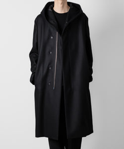 ATTACHMENT アタッチメントの限定2/90 SUPER120S MALTON ZIPUP HOODED COAT - BLACKの公式通販サイトsession福岡セレクトショップ
