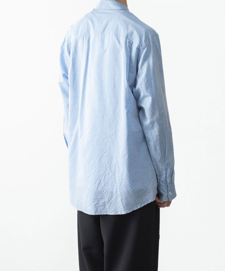 ATTACHMENT アタッチメントのCO/TEN JACQUARD LAWN PATCH POCKET L/S SHIRT - S.BLUEの公式通販サイトsession福岡セレクトショップ