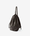 【 ATTACHMENT 】SYNTHETIC LEATHER BUCKET BAG - D.BROWN