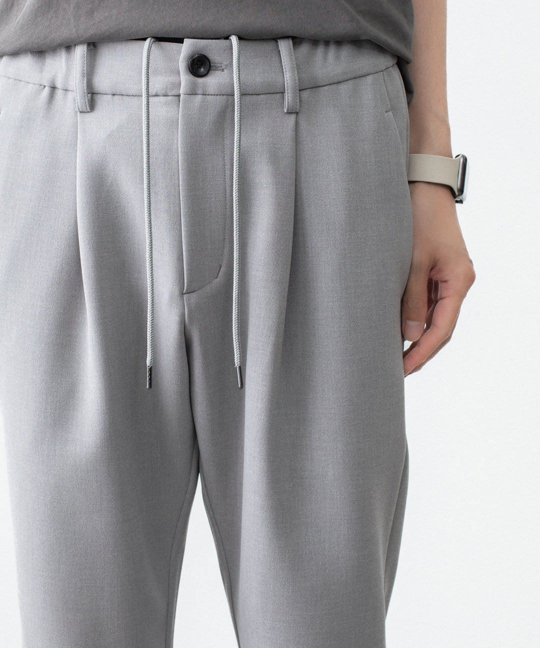 ATTACHMENT アタッチメントのPE STRETCH DOUBLE CLOTH REGULAR FIT EASY TROUSERS - L.GRAYの公式通販サイトsession福岡セレクトショップ