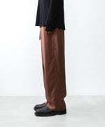 画像をギャラリービューアに読み込む, ATTACHMENT アタッチメントのCU/PE FIBRIL SATIN EASY TROUSERS - L.BROWNの公式通販サイトsession福岡セレクトショップ
