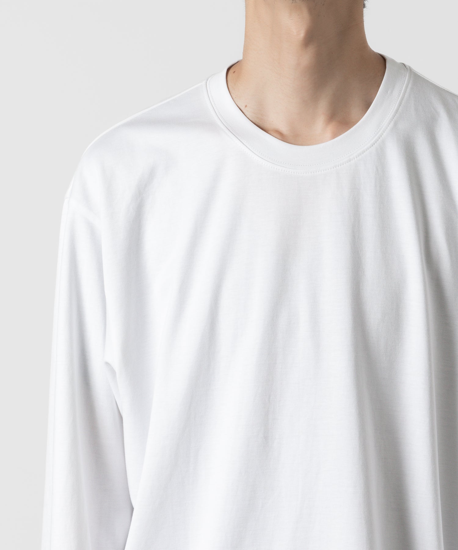 ATTACHMENT アタッチメントのCOTTON DOUBLE FACE OVERSIZED L/S TEE - WHITEの公式通販サイトsession福岡セレクトショップ