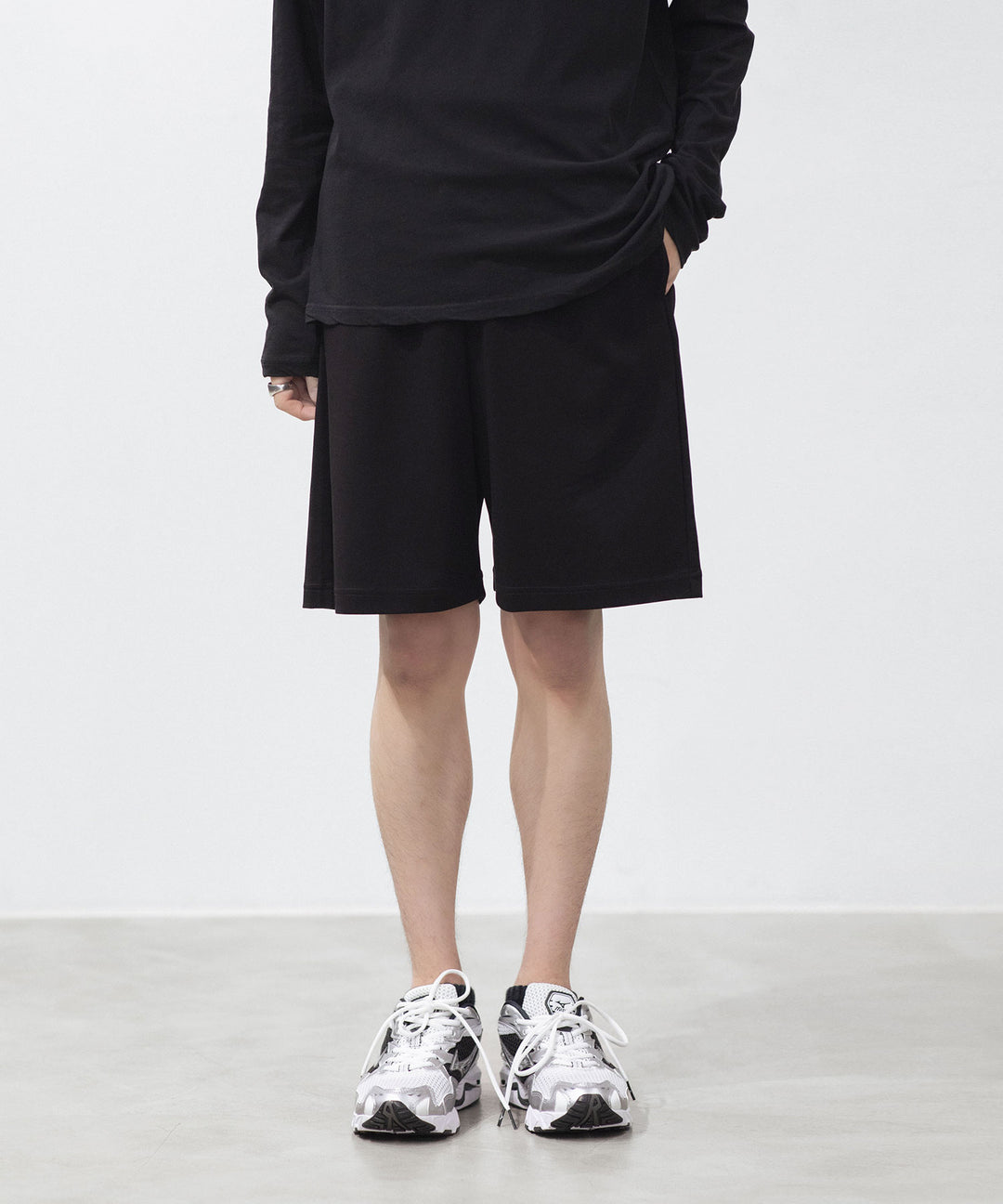 ATTACHMENT アタッチメントのCOTTON DOUBLE FACE EASY SHORTS - BLACKの公式通販サイトsession福岡セレクトショップ