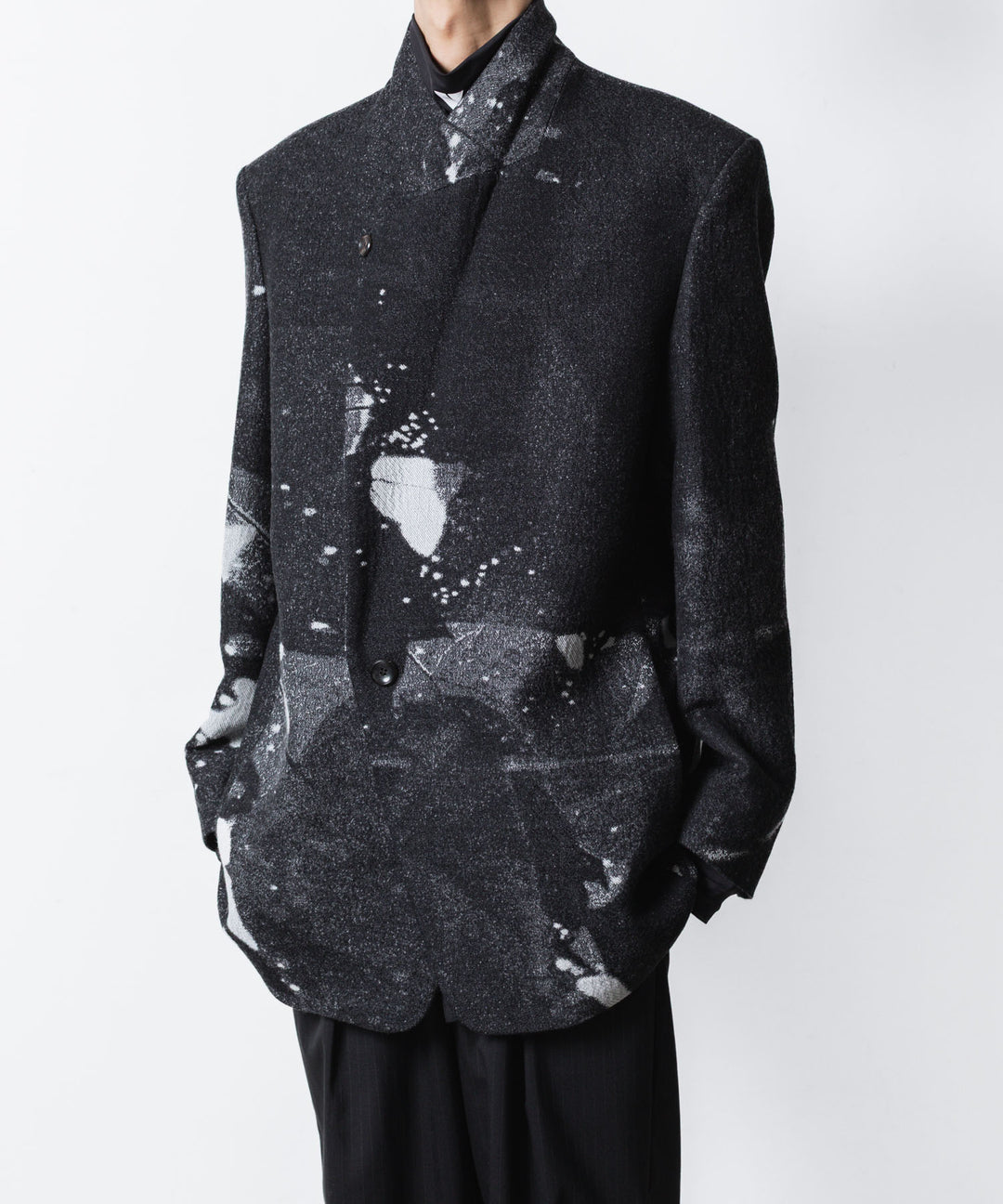 VEIN ヴェインのCO/WO PHOTO JACQUARD OVER JACKET - BLACKの公式通販サイトsession福岡セレクトショップ
