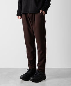 ATTACHMENT アタッチメントのPE STRETCH DOUBLE CLOTH REGULAR FIT EASY TROUSERS - BROWN 公式通販サイトsession福岡セレクトショップ