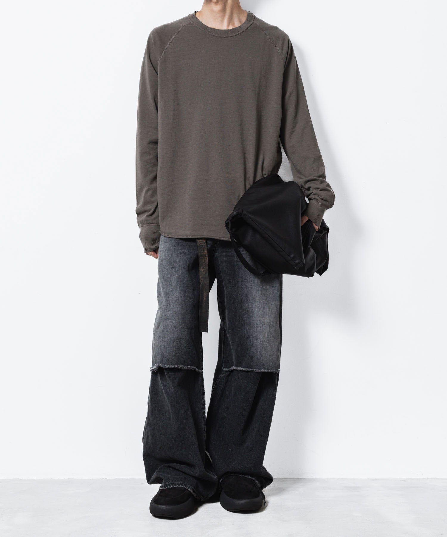 VEIN ヴェインの11OZ DENIM CUT OFF BAGGY TROUSERS - BLACKの公式通販サイトsession福岡セレクトショップ