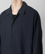 画像をギャラリービューアに読み込む, ATTACHMENT アタッチメントのPE/RY STRETCH TROPICAL OVERSIZED OPENCOLLAR L/S SHIRT - NAVY 公式通販サイトsession福岡セレクトショップ
