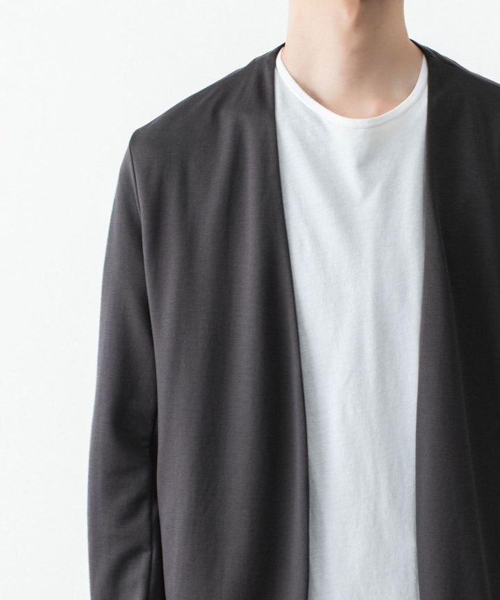 ATTACHMENT アタッチメントのCOTTON DOUBLE FACE COLLARLESS CARDIGAN - D.GRAYの公式通販サイトsession福岡セレクトショップ