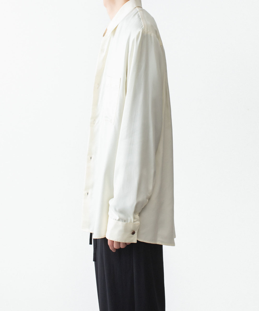 ATTACHMENT アタッチメントのCU/PE FIBRIL SATIN L/S SHIRT - OFF WHITEの公式通販サイトsession福岡セレクトショップ