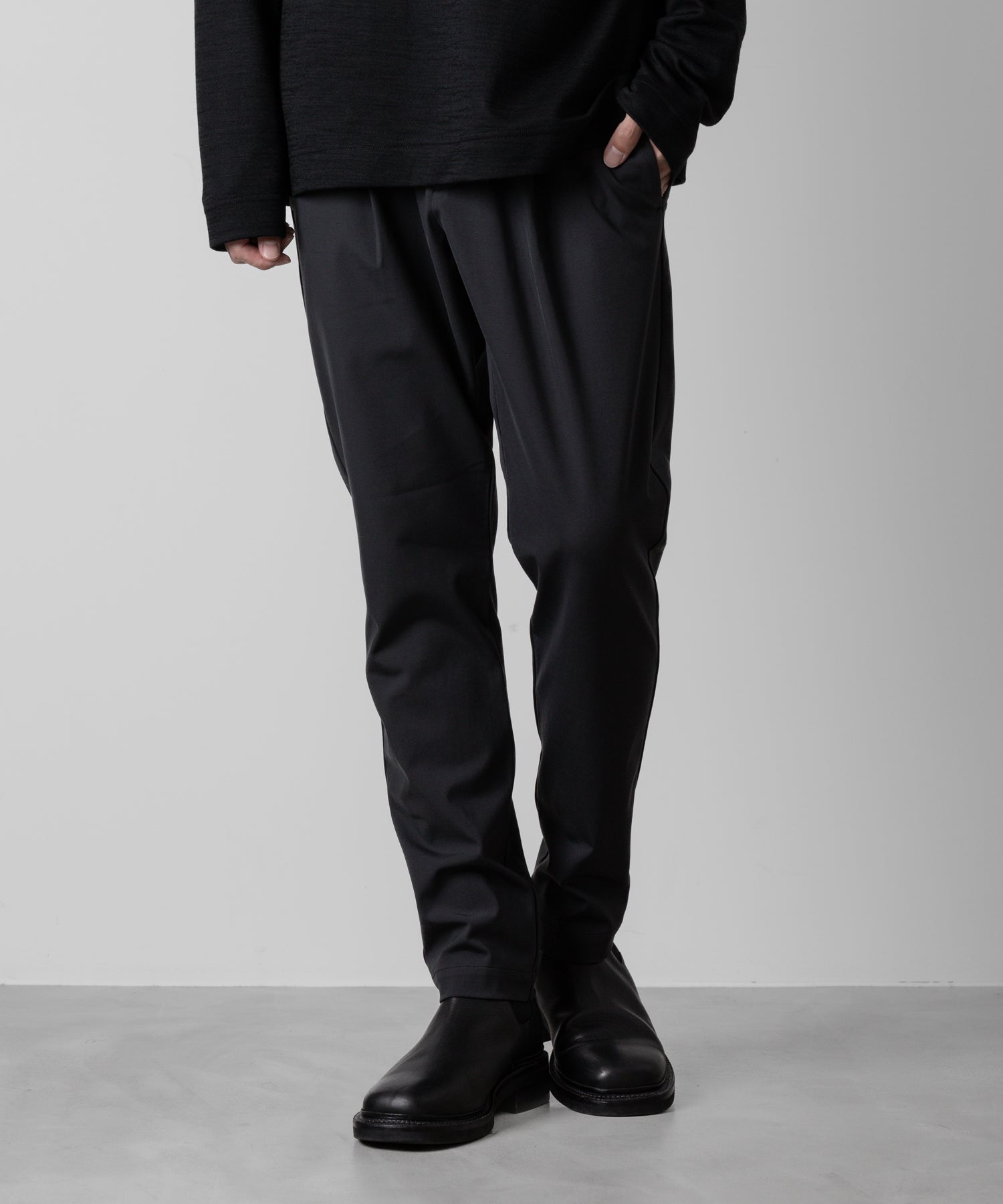 ATTACHMENT アタッチメントのNY/CO STRETCH JERSEY REGULAR FIT EASY TROUSERS - D.GRAY 公式通販サイトsession福岡セレクトショップ