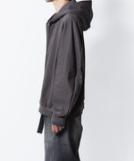 画像をギャラリービューアに読み込む, ATTACHMENT アタッチメントのCO STRECH TERRY ZIP UP HOODIE - D.GRAYの公式通販サイトsession福岡セレクトショップ
