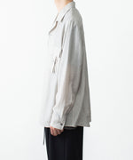 画像をギャラリービューアに読み込む, ATTACHMENT アタッチメントのLY/SI LAWN PATCH POCKET OPEN COLLAR L/S SHIRT - L.KH GRAYの公式通販サイトsession福岡セレクトショップ

