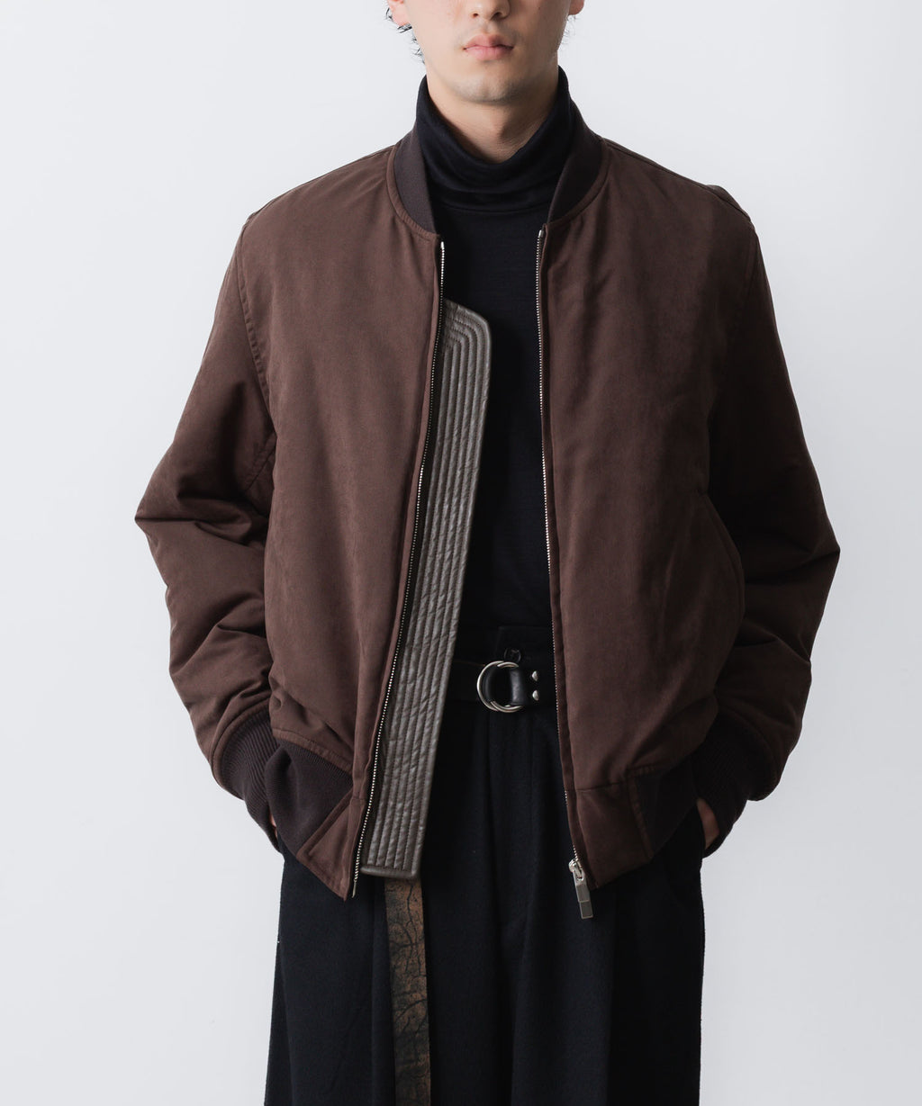 VEIN ヴェインのSYNTHETIC SUEDE LEATHER BOMBER JKT - BROWNの公式通販サイトsession福岡セレクトショップ