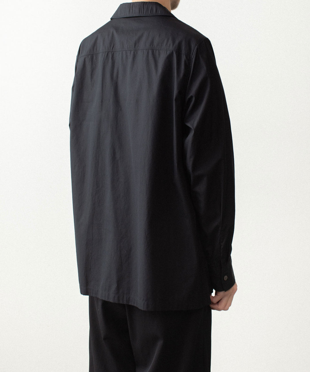 ATTACHMENT アタッチメントの140/2 GIZA BROAD PIERCED L/S SHIRT - BLACKの公式通販サイトsession福岡セレクトショップ