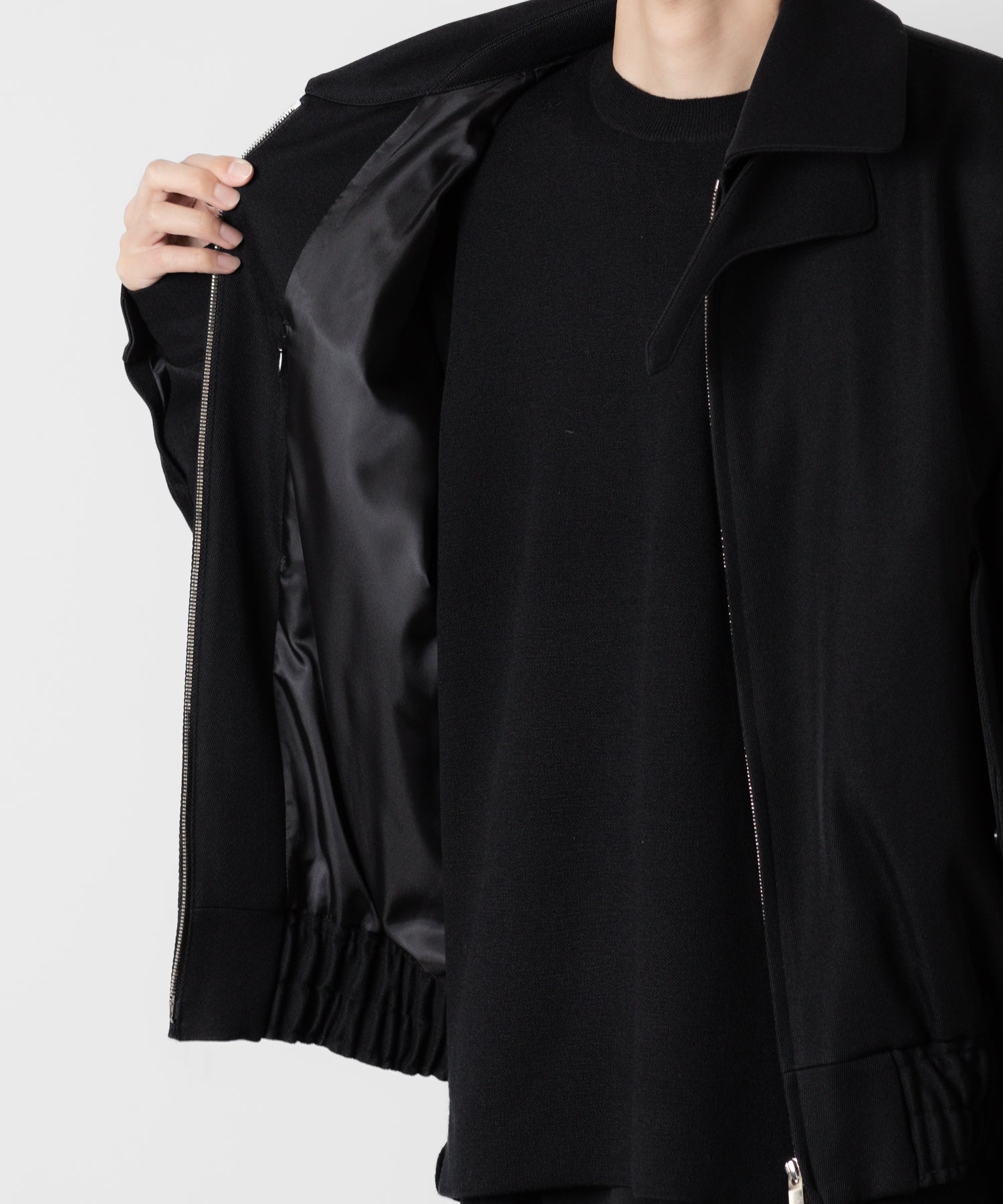 ATTACHMENT アタッチメントの2/48 WO KERSEY ZIP UP BOMBER JACKET - BLACK 公式通販サイトsession福岡セレクトショップ