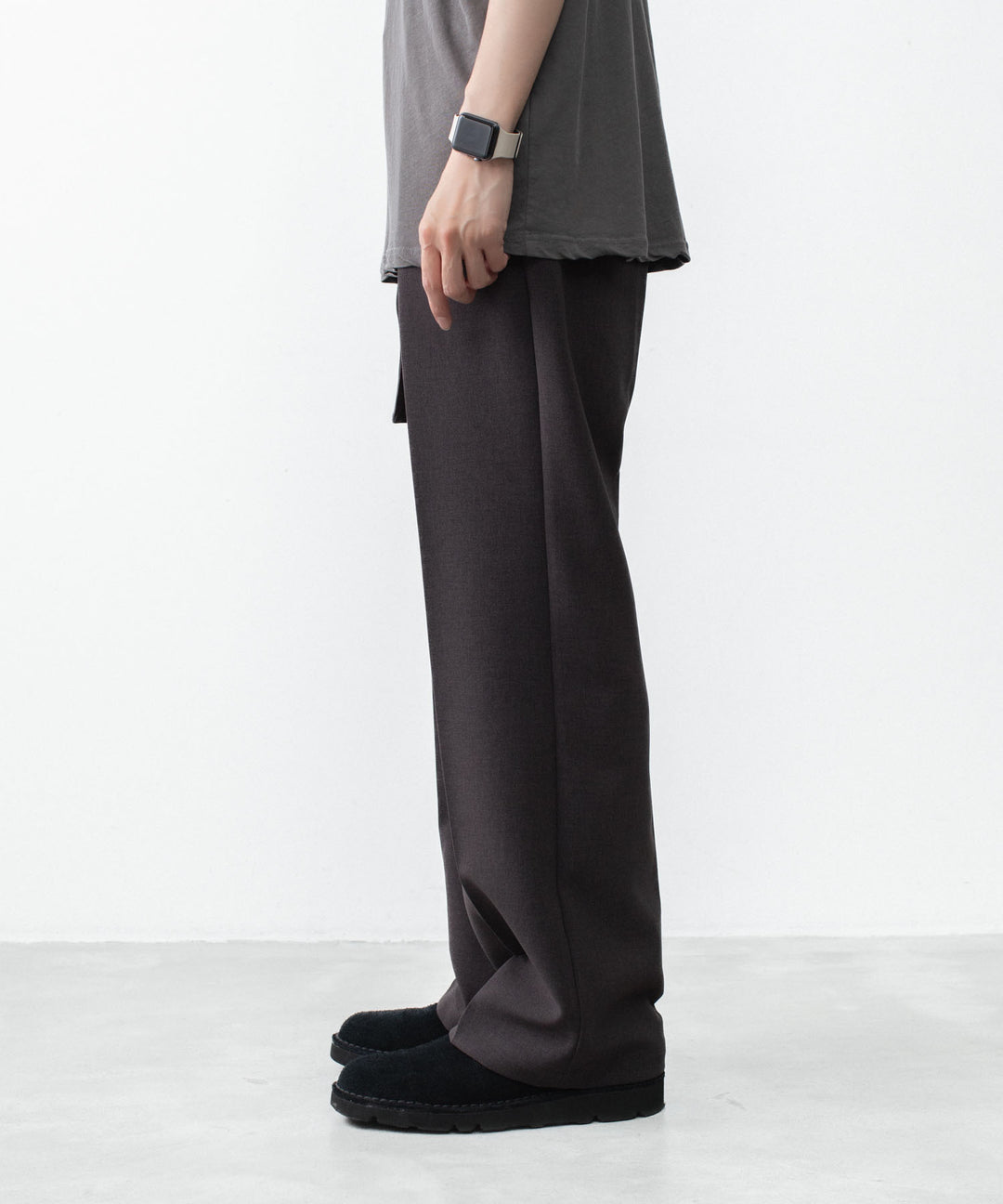 ATTACHMENT アタッチメントのPE STRETCH DOUBLE CLOTH BELTED STRAIGHT TROUSERS - D.BROWNの公式通販サイトsession福岡セレクトショップ