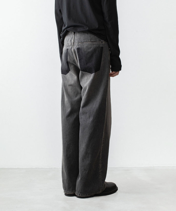 ATTACHMENT アタッチメントの11OZ DENIM WIDE JEANS - BLACKの公式通販サイトsession福岡セレクトショップ
