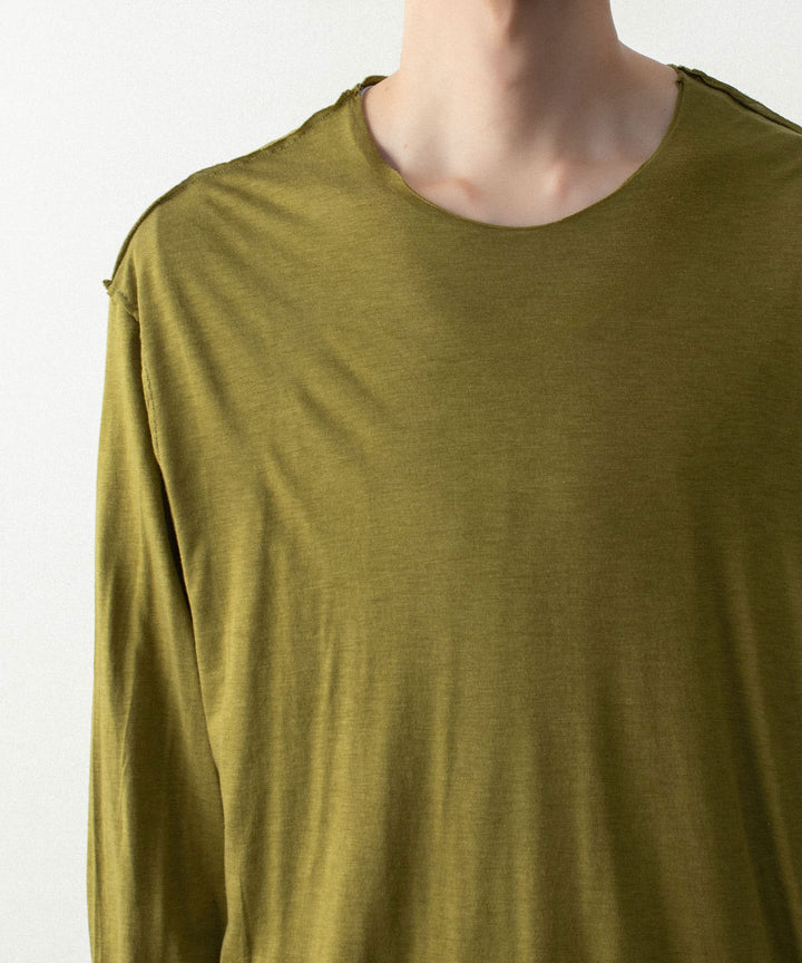 ATTACHMENT アタッチメントのCO/CU JERSEY SLIM FIT LAYERED L/S TEE - D.YELLOWの公式通販サイトsession福岡セレクトショップ