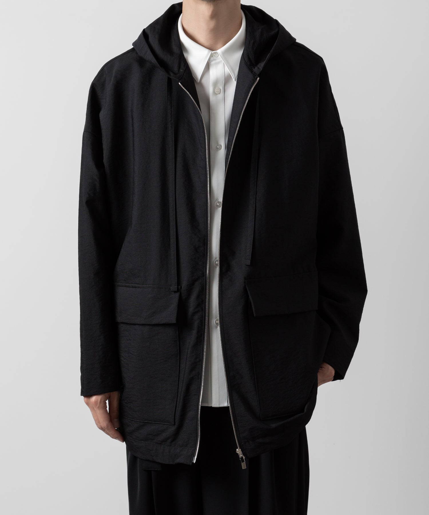 ATTACHMENT アタッチメントのWO/NY VOILE ZIP UP HOODED JACKET - BLACKの公式通販サイトsession福岡セレクトショップ