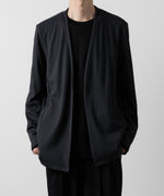 画像をギャラリービューアに読み込む, ATTACHMENT アタッチメントのPE STRETCH RIB COLLARLESS CARDIGAN - D.GRAY 公式通販サイトsession福岡セレクトショップ
