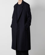 画像をギャラリービューアに読み込む, 【 ATTACHMENT 】2/48 WO KERSEY OVERSIZED CHESTER COAT - NAVY
