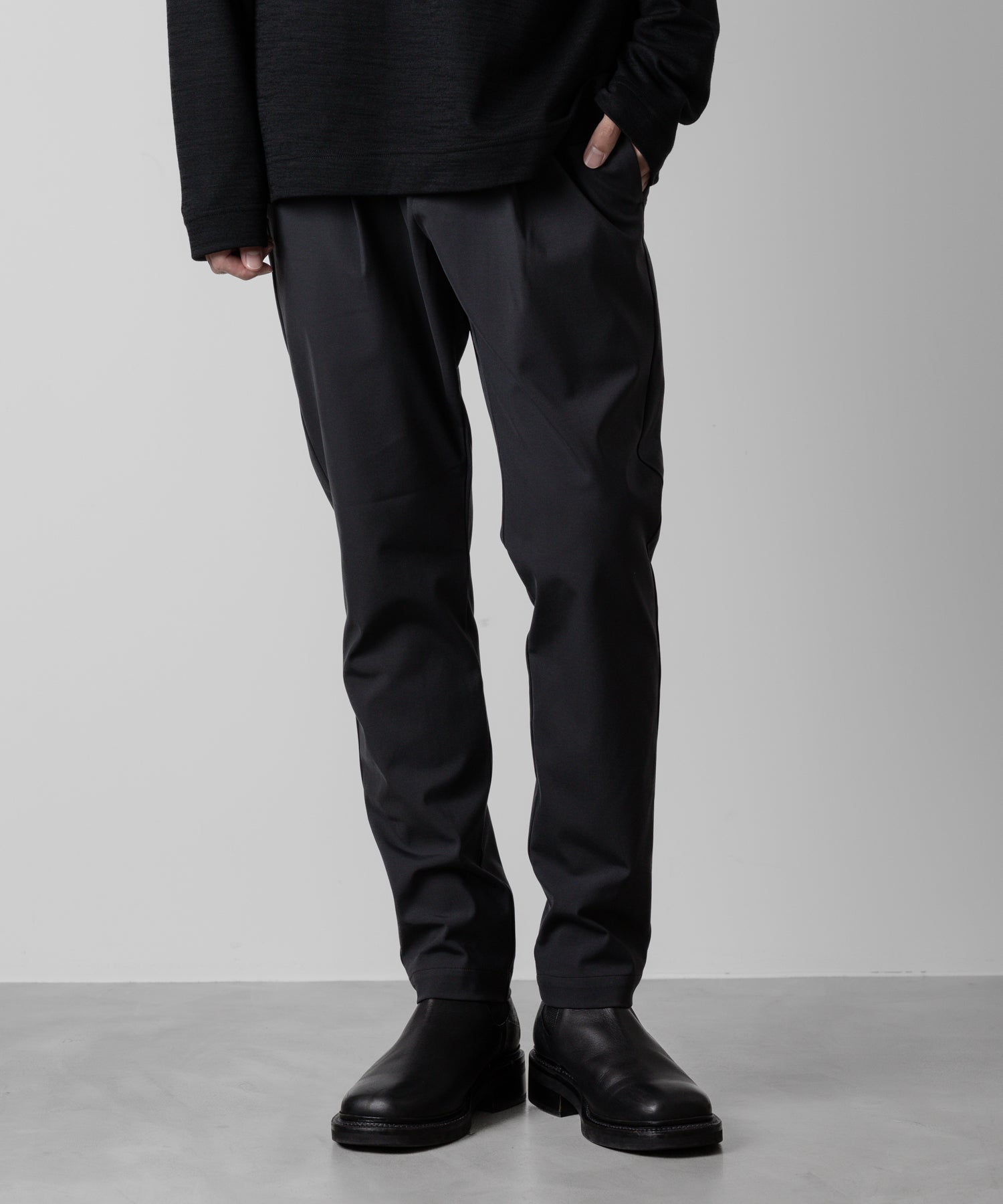 ATTACHMENT アタッチメントのNY/CO STRETCH JERSEY REGULAR FIT EASY TROUSERS - D.GRAY 公式通販サイトsession福岡セレクトショップ