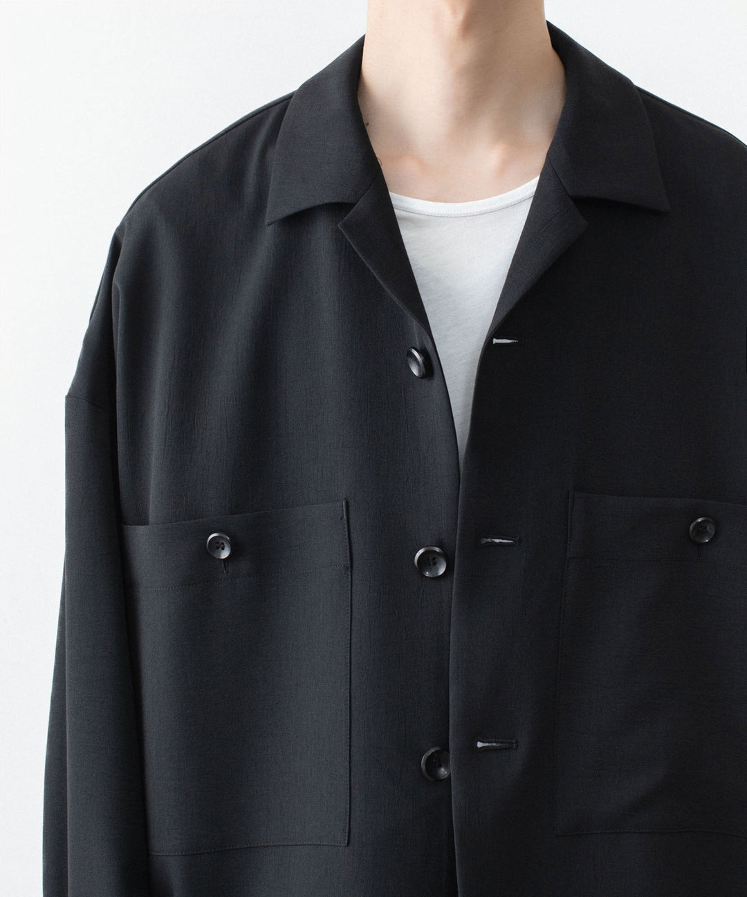 ATTACHMENT / EXCLUSIVE ITEMアタッチメントのPE LIGHT TROPICAL OVERSIZED SHIRT BLOUSON - BLACKの公式通販サイトsession福岡セレクトショップ