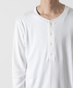 ATTACHMENT アタッチメントのSVIN CO RIB HENLEY NECK L/S TEE - WHITE 公式通販サイトsession福岡セレクトショップ