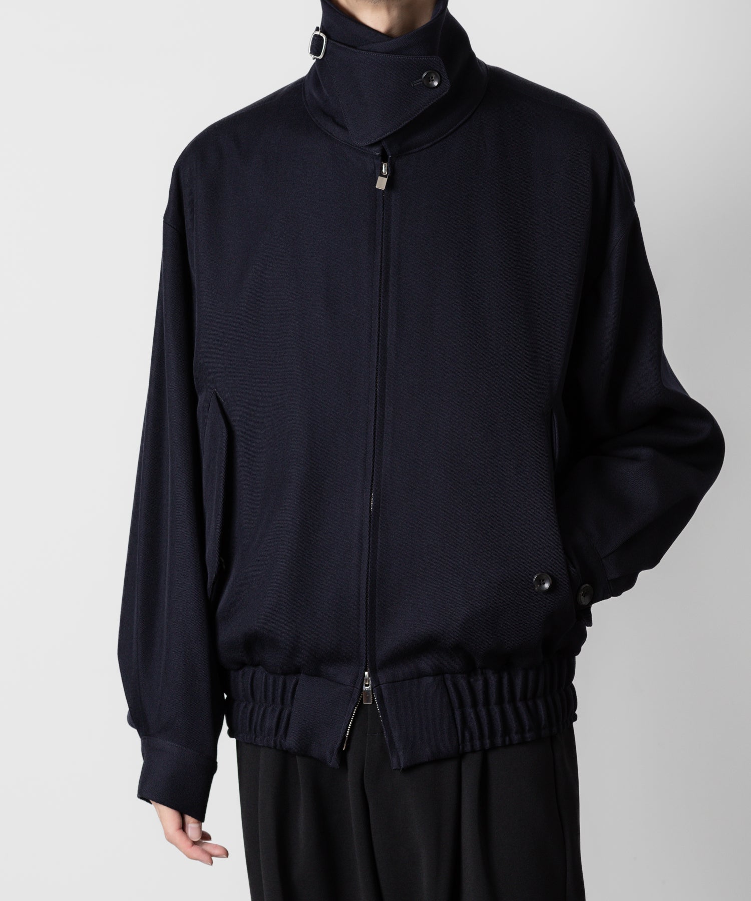 ATTACHMENT アタッチメントの2/48 WO KERSEY ZIP UP BOMBER JACKET - NAVY 公式通販サイトsession福岡セレクトショップ