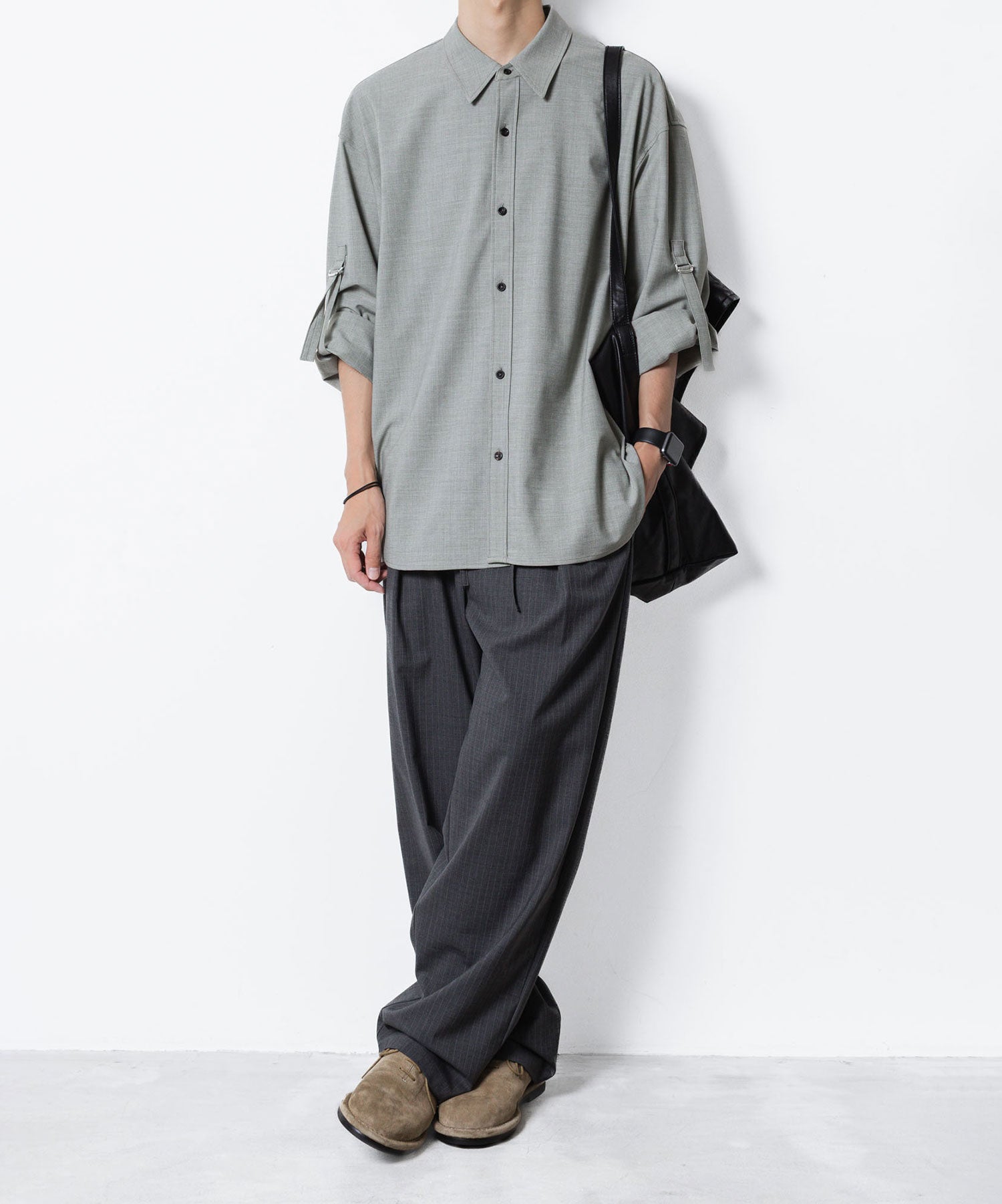 ATTACHMENT アタッチメントのPE/RY STRETCH TROPICAL STRAP SLEEVE L/S SHIRT - X.GREENの公式通販サイトsession福岡セレクトショップ
