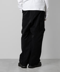 【ATTACHMENT】ATTACHMENT アタッチメントのNY/CO TWILL WIDE CARGO TROUSERS - BLACK 公式通販サイトsession福岡セレクトショップ