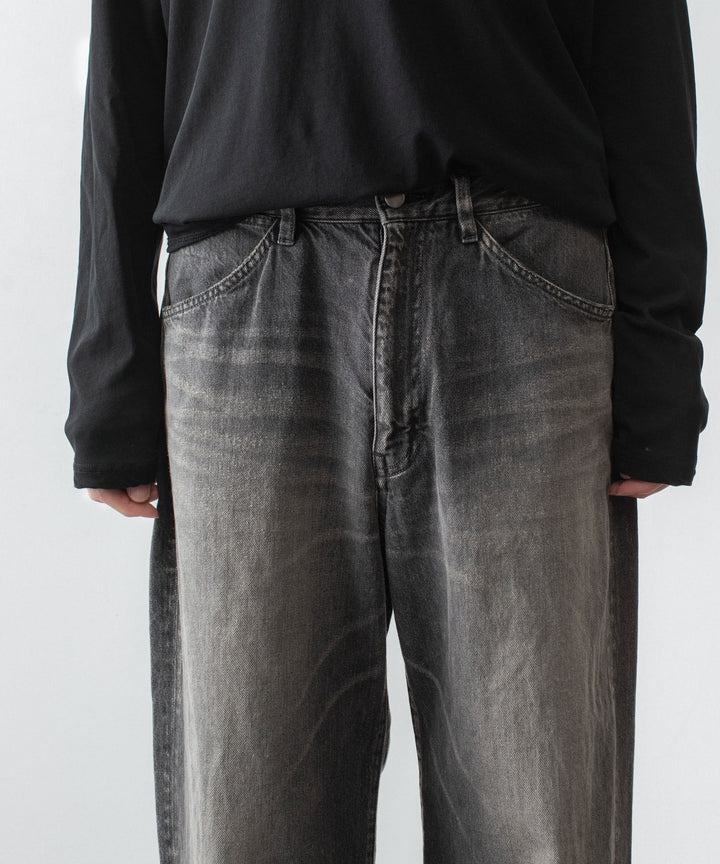 ATTACHMENT アタッチメントの11OZ DENIM WIDE JEANS - BLACKの公式通販サイトsession福岡セレクトショップ