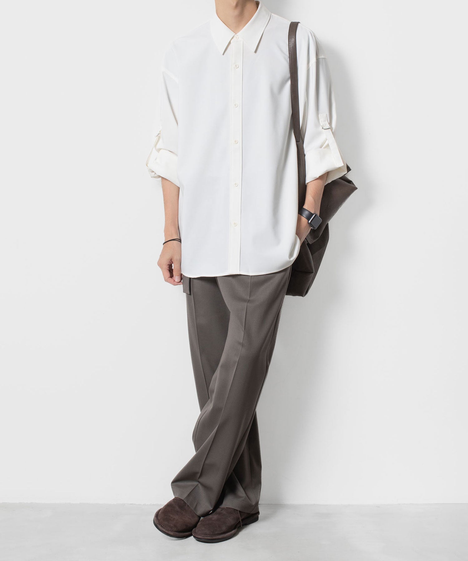 ATTACHMENT アタッチメントのPE/RY STRETCH TROPICAL STRAP SLEEVE L/S SHIRT - WHITEの公式通販サイトsession福岡セレクトショップ