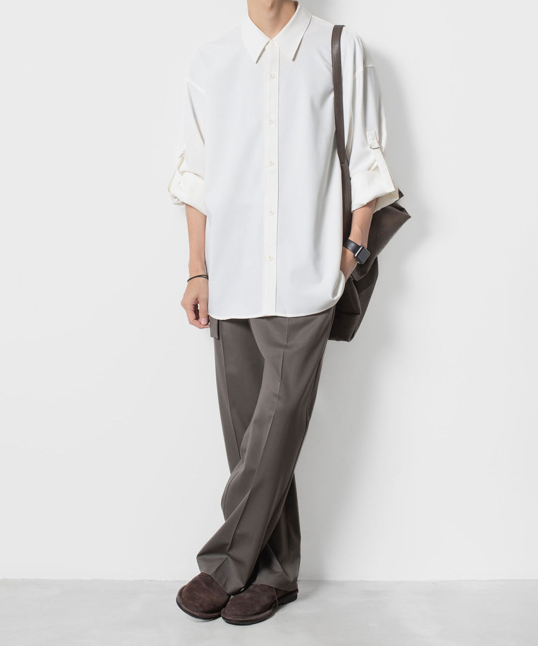 ATTACHMENT アタッチメントのPE/RY STRETCH TROPICAL STRAP SLEEVE L/S SHIRT - WHITEの公式通販サイトsession福岡セレクトショップ