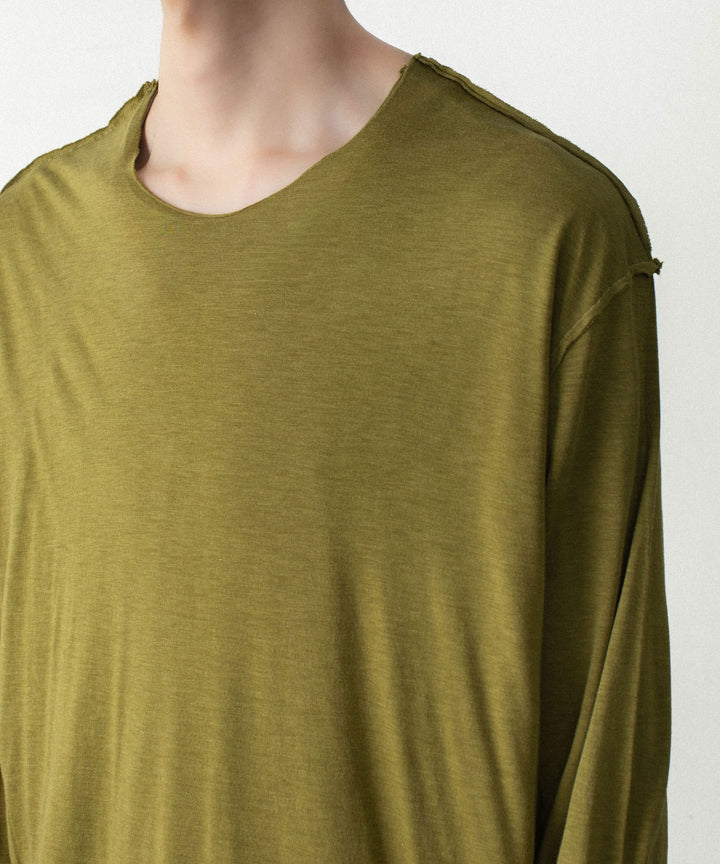 ATTACHMENT アタッチメントのCO/CU JERSEY SLIM FIT LAYERED L/S TEE - D.YELLOWの公式通販サイトsession福岡セレクトショップ