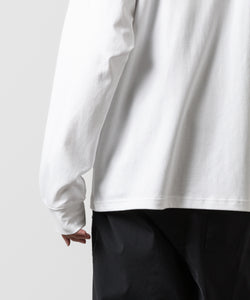 ATTACHMENT アタッチメントのCOTTON DOUBLE FACE OVERSIZED L/S TEE - WHITEの公式通販サイトsession福岡セレクトショップ